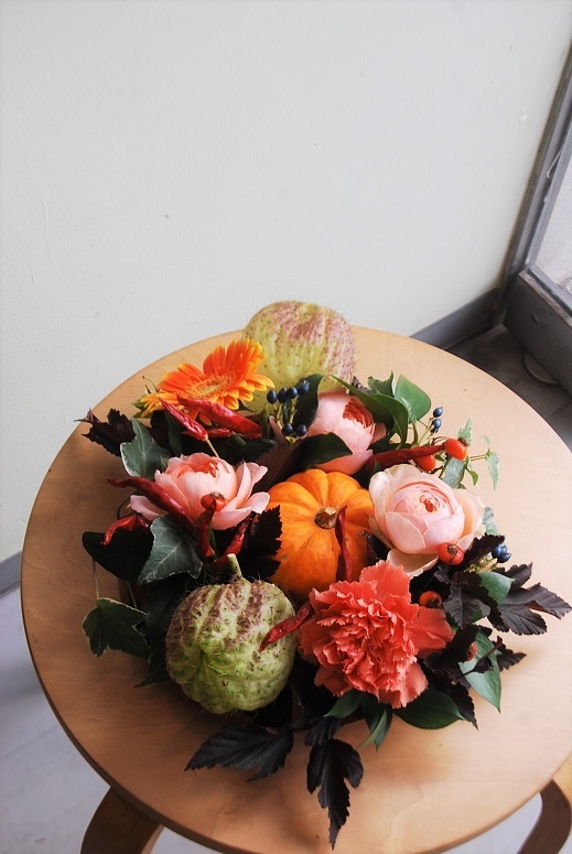 10月の木花フラワーレッスンのご報告。_a0201358_18190879.jpg