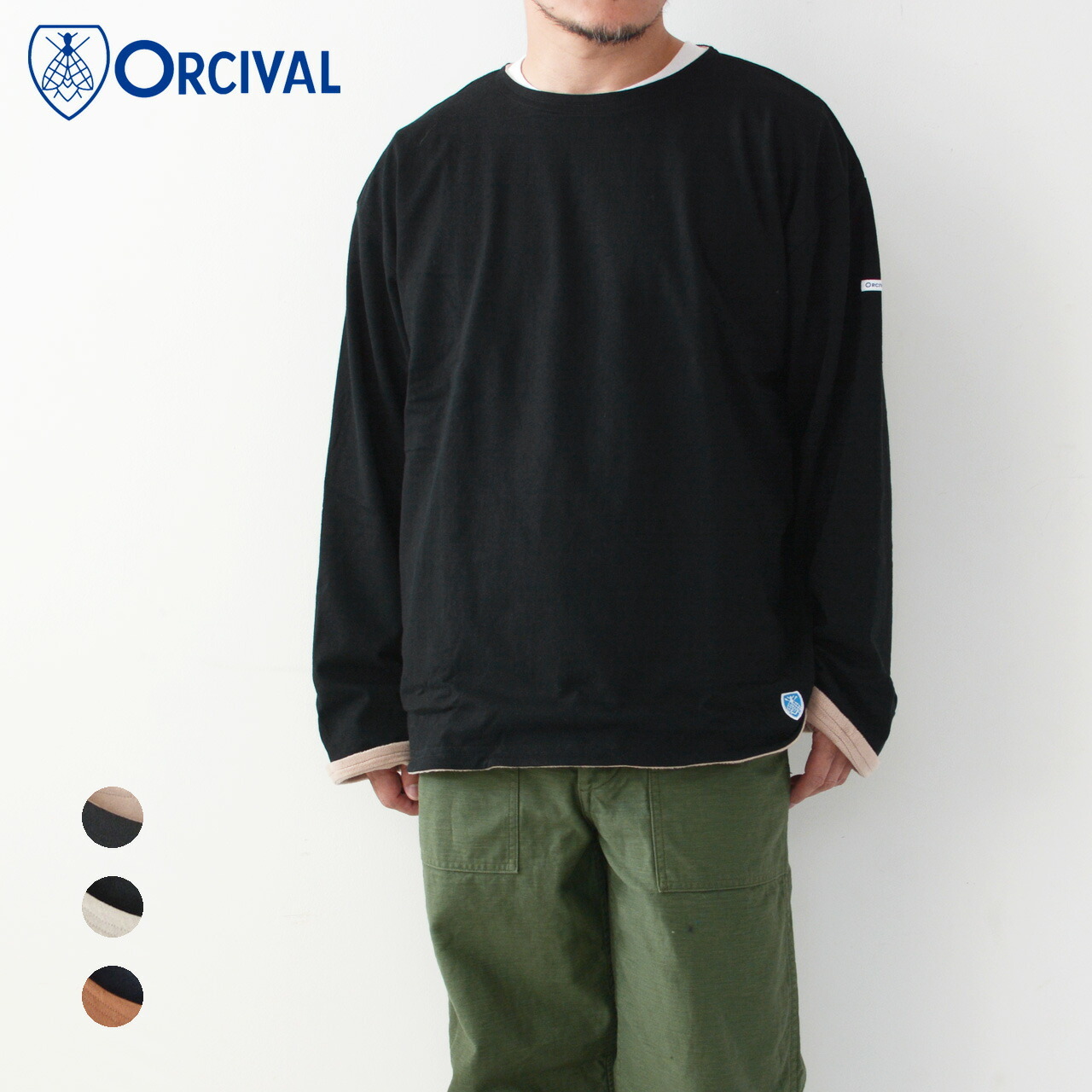 ORCIVAL [オーチバル・オーシバル] M\'s CREW NECK L/S [OR-C0039 CMJ]_f0051306_22001448.jpg