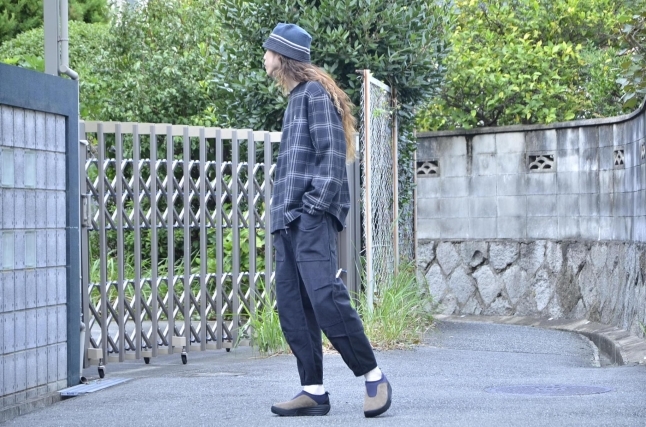 \"STUSSY\"<<DISCHARGED PLAID WAFFLE CREW(BLACK)>>Style～KODAI～_c0167336_11175701.jpg