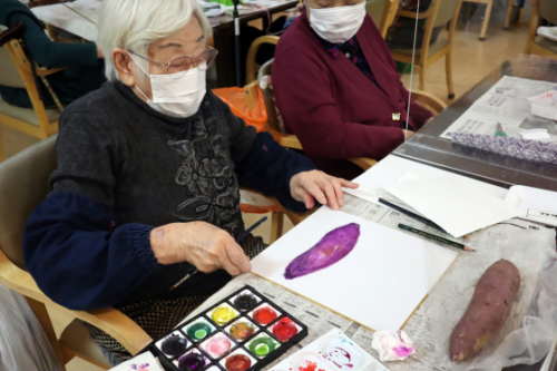 俳画 ~ さつまいも ~_e0222340_15591929.jpg