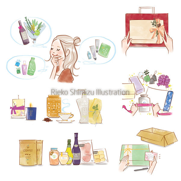 書籍 基本のラッピング 挿絵イラスト 女性誌を中心に活動するイラストレーター清水利江子の仕事ブログ