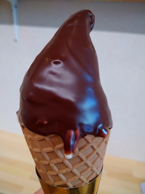 新井薬師前 カカオリパブリック東京のダークチョコディップソフト_f0112873_22203469.jpg
