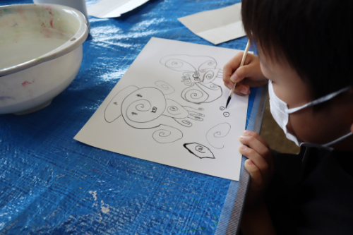 やと子ども美術教室 ~ 渦巻き ~_e0222340_15152809.jpg