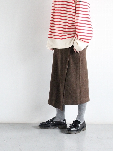 unfil　fine merino-pile long skirt / brown_b0139281_18114732.jpg