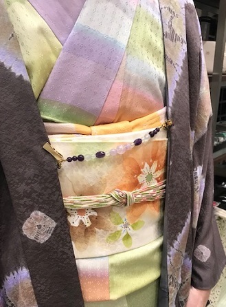 サローネのお客様・華やかなお二人・イチゴ泥棒帯。_f0181251_17585697.jpg