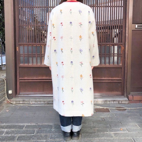 l'atelier du savon 〙 きちんと並ぶお花刺繍ショート&ロング l'atelier du savon 〙 きちんと並ぶお花刺繍ショート&ロング
