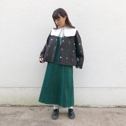 l'atelier du savon 〙 きちんと並ぶお花刺繍ショート&ロング l'atelier du savon 〙 きちんと並ぶお花刺繍ショート&ロング