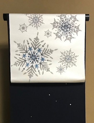 トリエさんの雪の結晶名古屋帯・前太鼓コーデイネイト。_f0181251_19131121.jpg