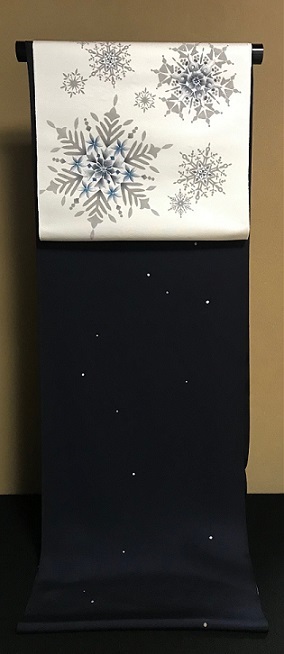 トリエさんの雪の結晶名古屋帯・前太鼓コーデイネイト。_f0181251_19151610.jpg