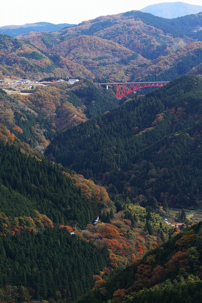 21年秋 紅葉の奥出雲行くトロッコ列車 ローカル無人駅