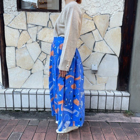 l'atelier du savon 〕冬のみじたくプリントブラウス＆スカート