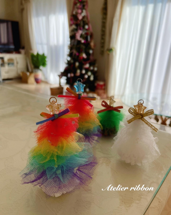 Tulle mini tree🎄_f0017548_15423269.jpg
