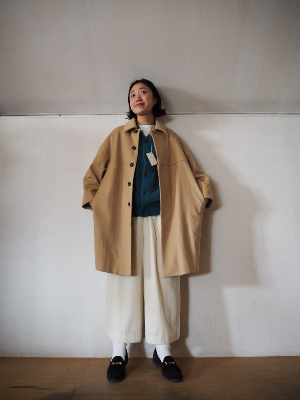 honnete カシミヤメルトンコート_e0357389_12020295.jpg
