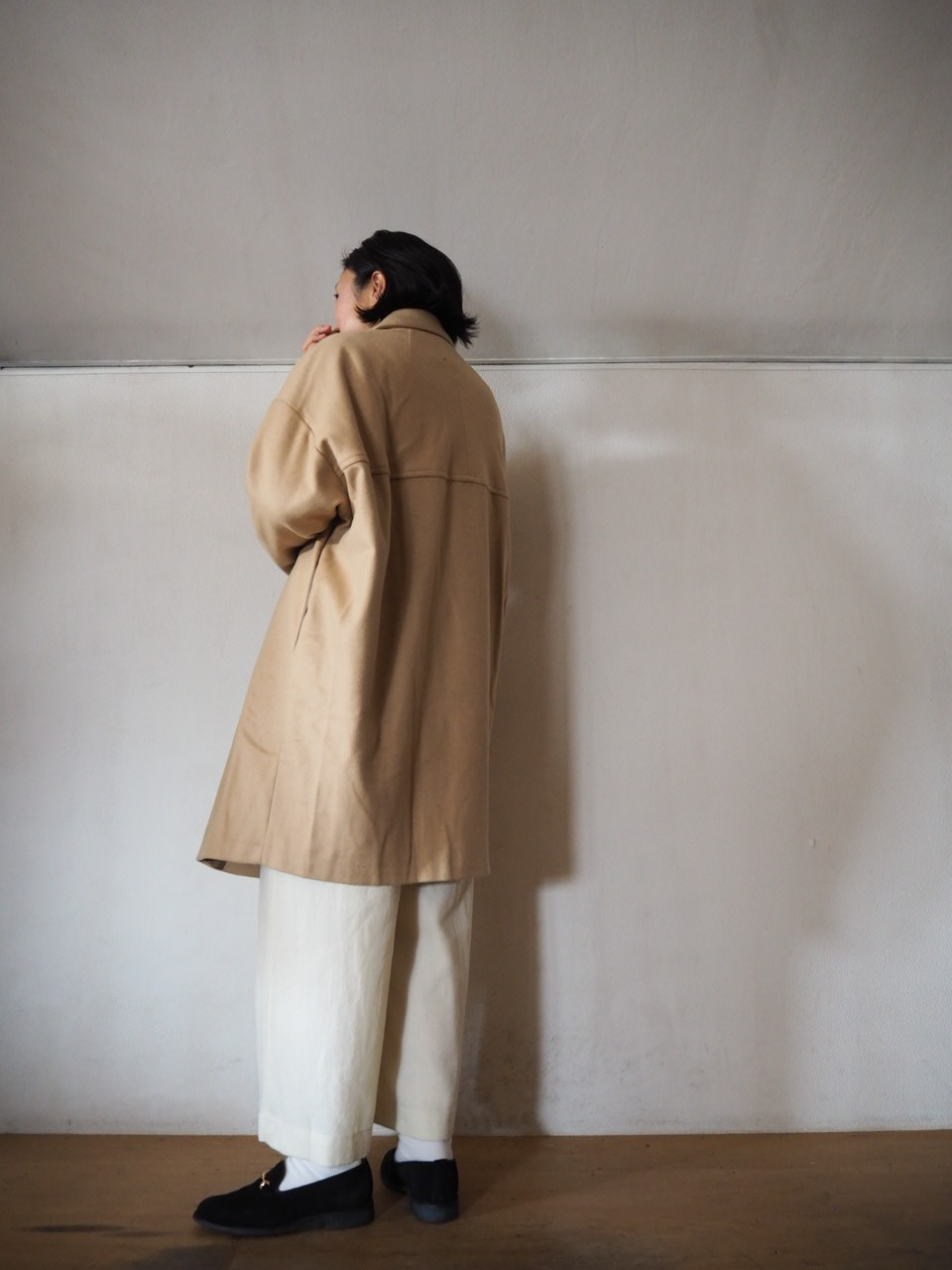 honnete カシミヤメルトンコート_e0357389_12020531.jpg