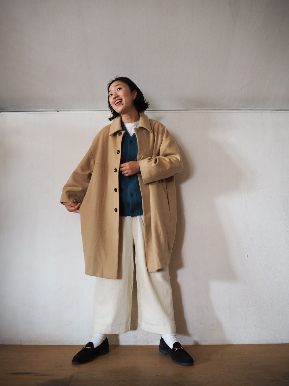 honnete カシミヤメルトンコート_e0357389_12021891.jpg