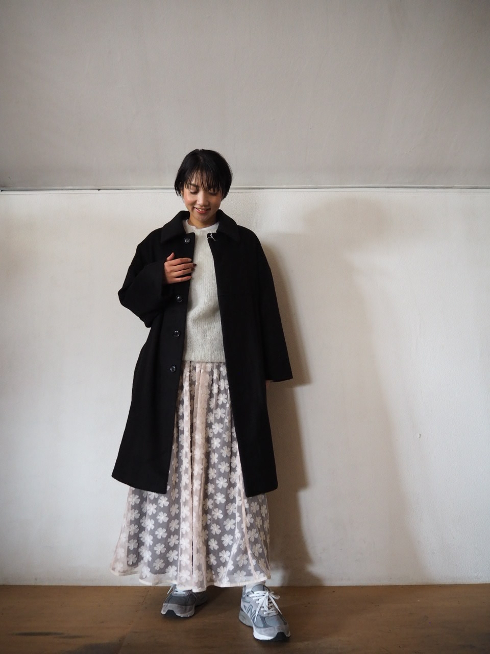 honnete カシミヤメルトンコート_e0357389_12311092.jpg