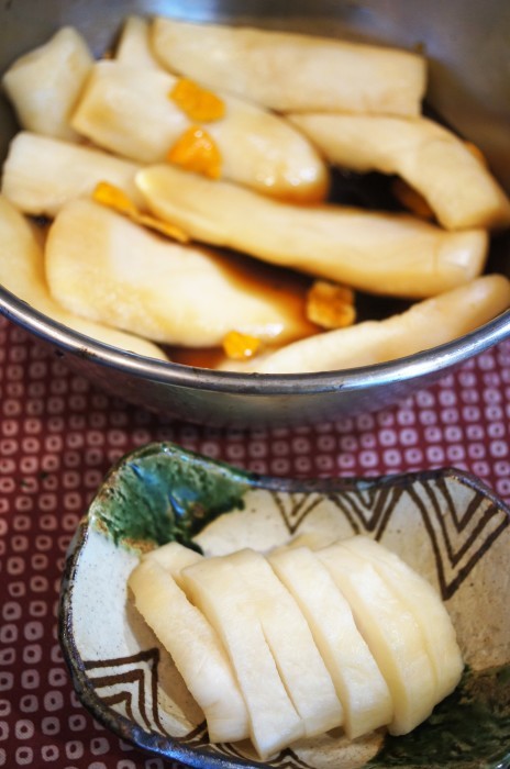 ■菜園料理・副菜【パリッと美味しい大根のたまり漬け】_b0033423_22241586.jpg