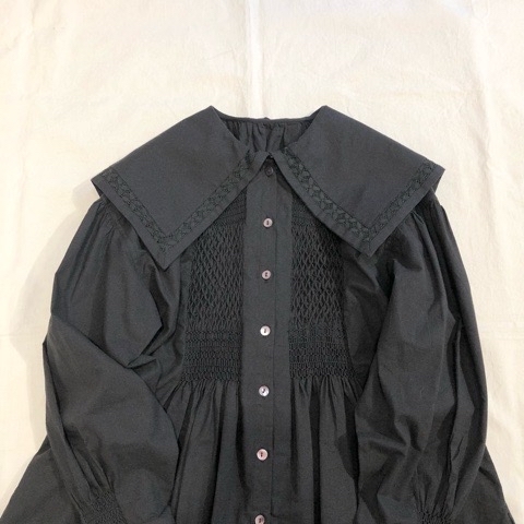 {bulle de savon} smocking big collor ブラウス&付け衿_a0389054_17293062.jpg