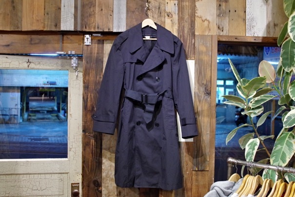 1990s US NAVY Trench Coat 42 S / ALL WEATHER COAT / 米軍 トレンチコート ブラック ARMY :  biscco 