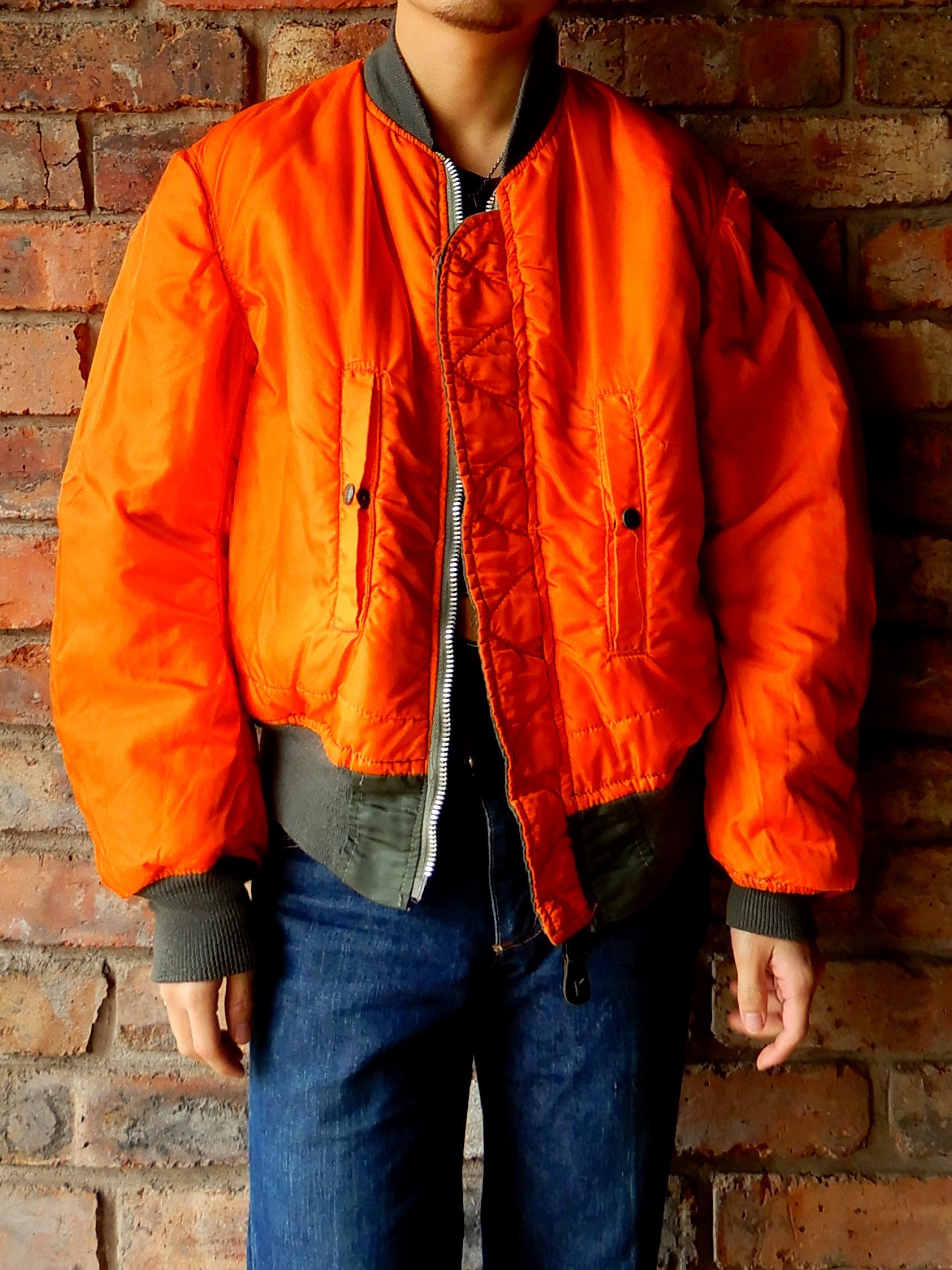 Alpha Industries MA-1ジャケット ボルドー オレンジ 90S
