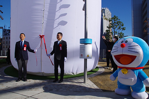 ドラえもんみらいのとびら 除幕式 でじたる渋谷news ドラえもんみらいのとびら 除幕式 でじたる渋谷news