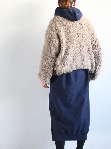 unfil  natural cashmere shaggy-knit cardigan / light brown_b0139281_14422248.jpg