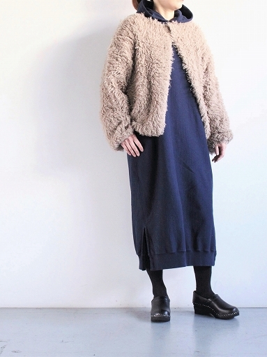 unfil  natural cashmere shaggy-knit cardigan / light brown_b0139281_14422293.jpg