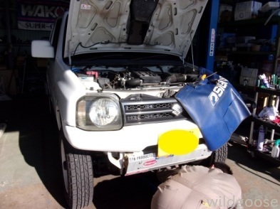 JB23Wジムニー エンジンマウント交換中(^^)_c0213517_14282906.jpg