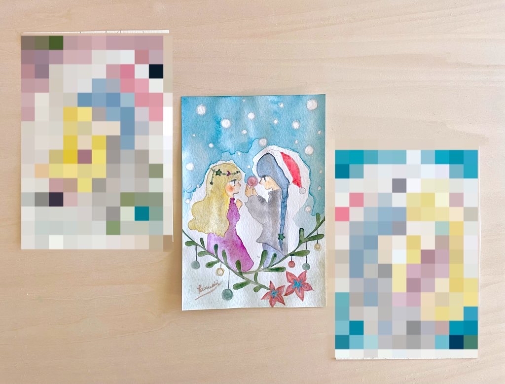 クリスマスグリーティングカード三部作_b0208577_13592702.jpg
