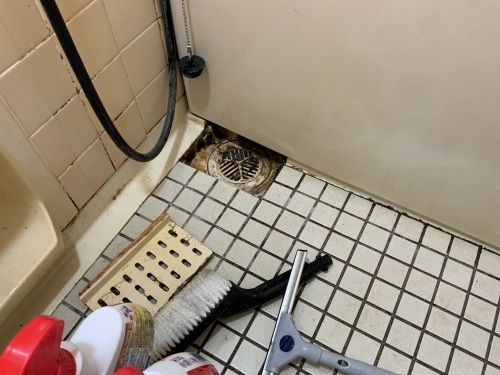 Y物件初日・・・湯垢を超えたレベルだぁ。_f0031037_17505718.jpg