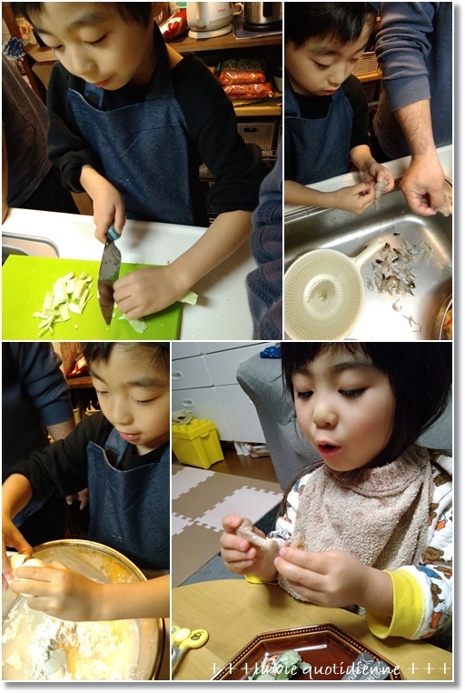 【今週の常備菜】子供達が買った野菜で作り置きと海老のカラ剥きから５歳児のお好み焼き_a0348473_06032581.jpg