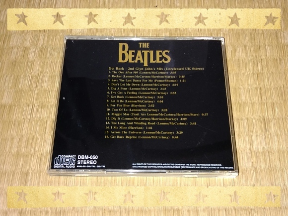 THE BEATLES / GET BACK 2nd Glyn John\'s MIX_b0042308_17352476.jpg