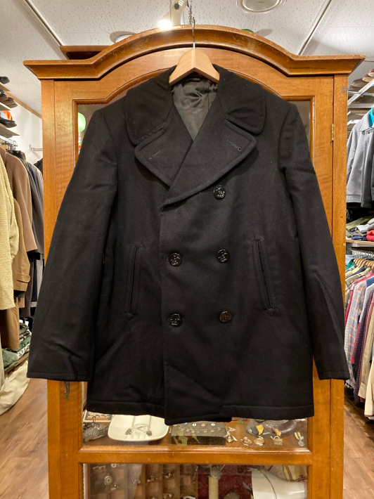 80s ヴィンテージ  US NAVY OVER COAT アメリカ軍 pコート