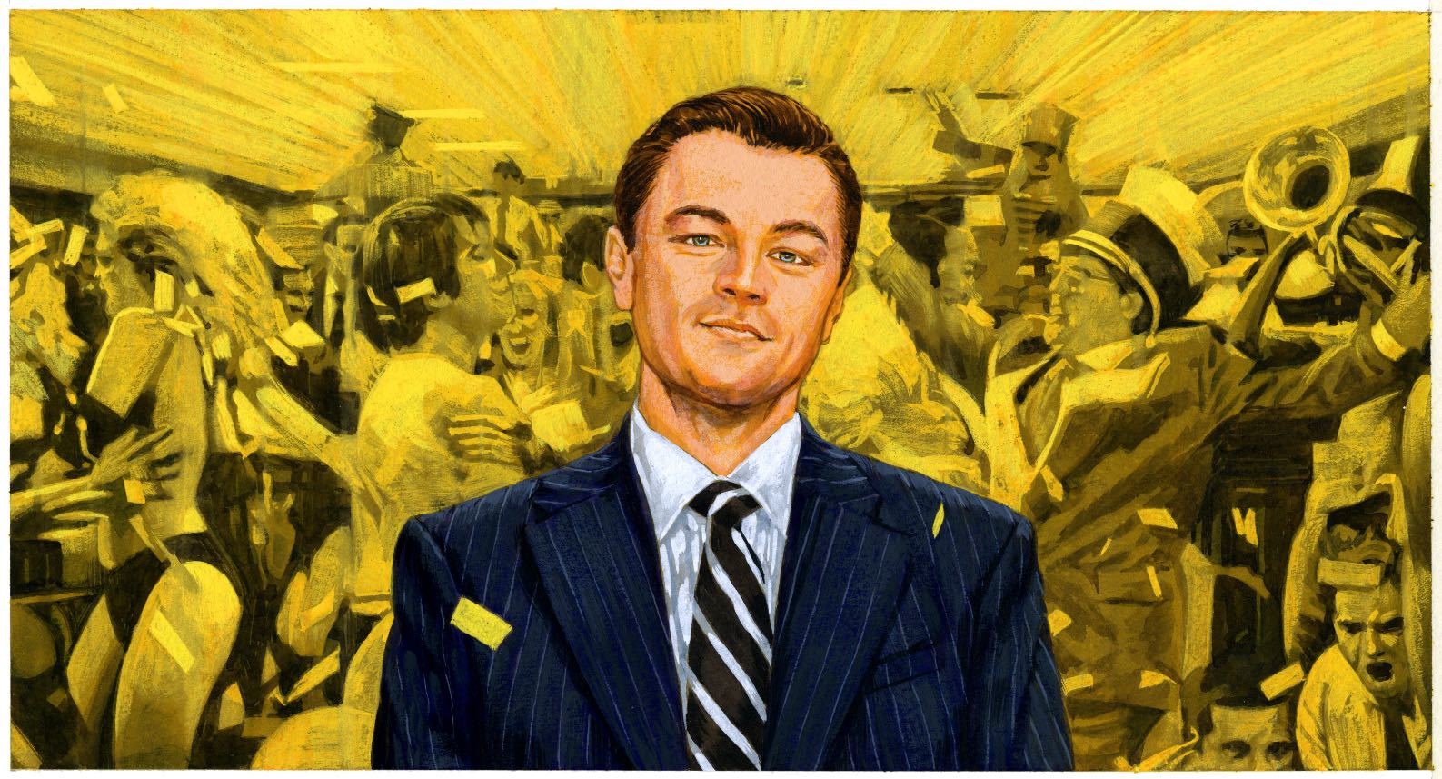 ビジネス映画学 第1回「ウルフ・オブ・ウォールストリート」のイラスト : のぶこの付録