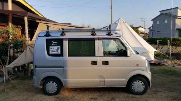 車中泊18日目 車検業者 万キロ越え ピザ窯案 空の旅人