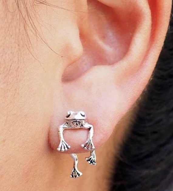 めちゃくちゃ可愛い♡カエルピアス2 蛙（カエル）ピアス其の弐 シルバーアクセサリー かえる カエル 動物