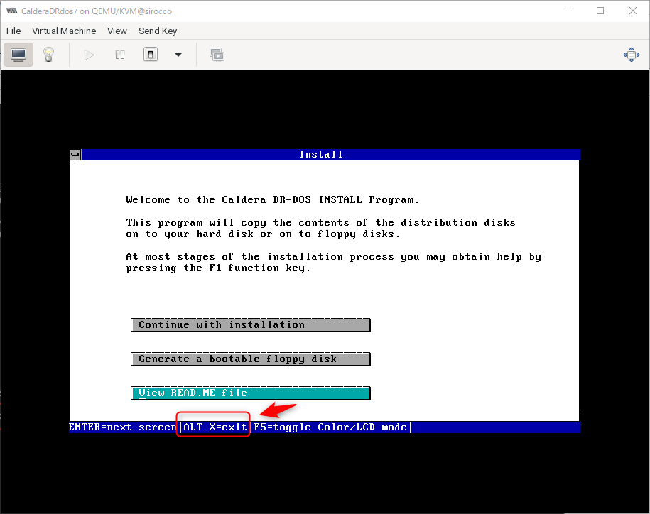 DR-DOS on KVM openSUSE Leap 15.3 for install Novell NetWare 4.2 (1)_a0056607_14281783.png