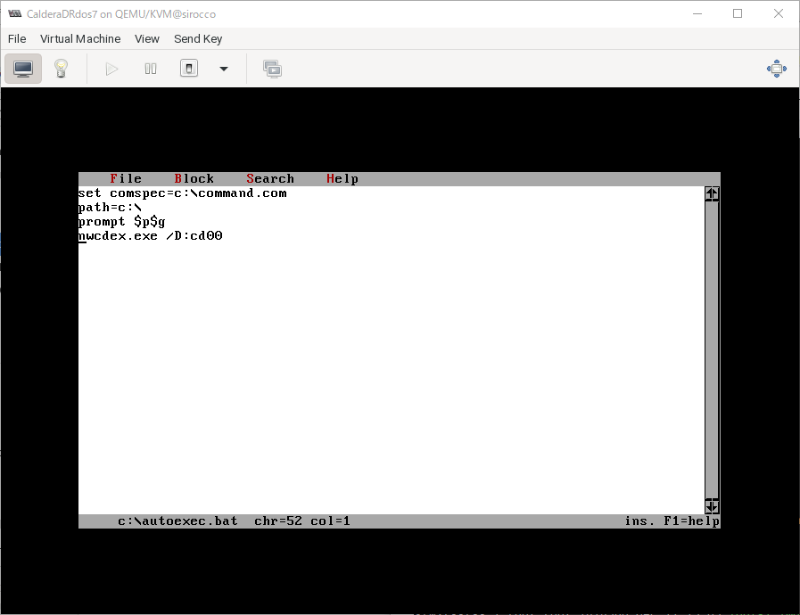 DR-DOS on KVM openSUSE Leap 15.3 for install Novell NetWare 4.2 (1)_a0056607_14310562.png