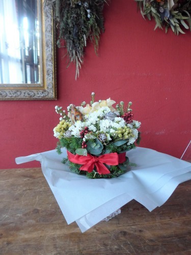 花修行~クリスマスのホワイトケーキ~_f0232060_18382192.jpg