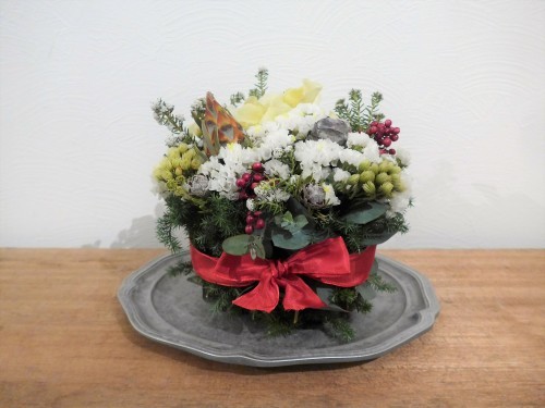 花修行~クリスマスのホワイトケーキ~_f0232060_18400285.jpg