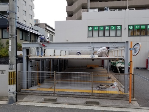 中区・FYビル 機械式駐車場塗装工事_d0125228_20223003.jpg
