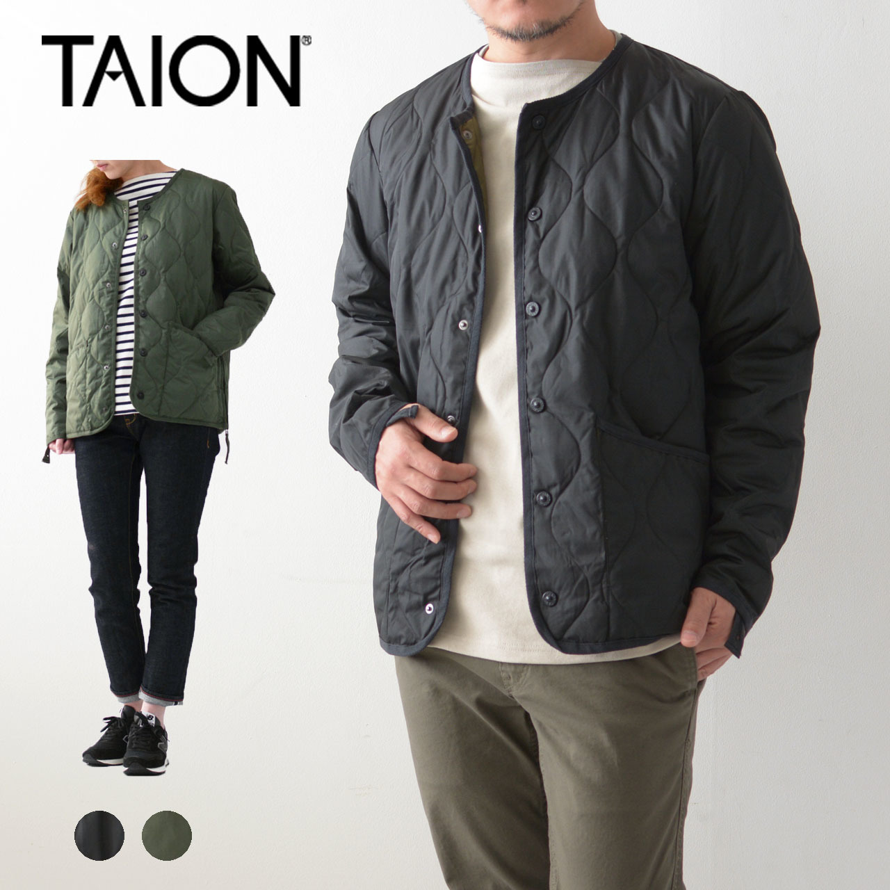 TAION MILITARY CREW NECK DOWN