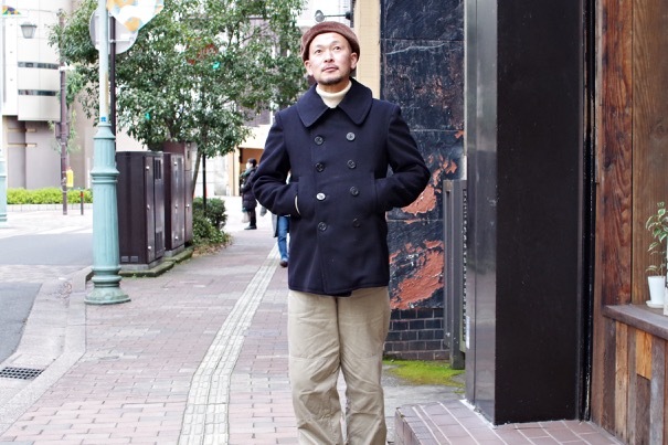 1930s US NAVY 10 Button Pea Jacket / USN 刺繍タグ 10ボタン ...