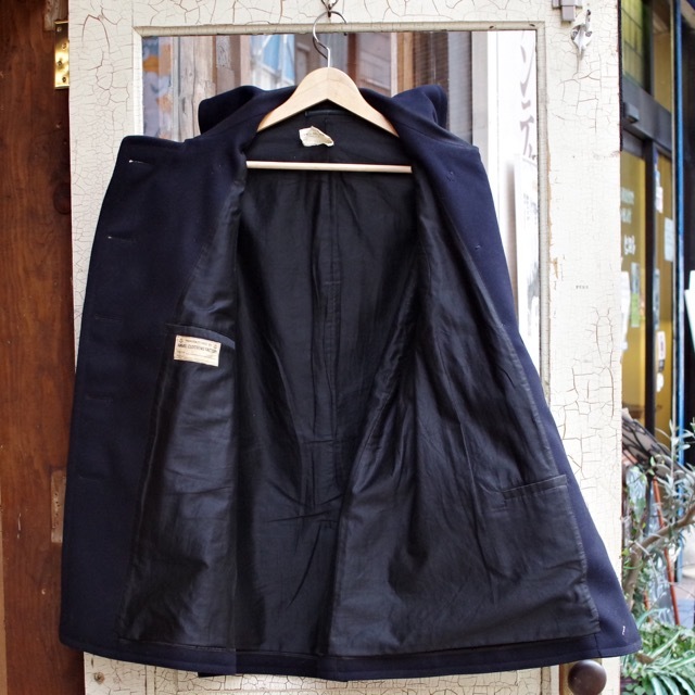 1930s US NAVY 10 Button Pea Jacket / USN 刺繍タグ 10ボタン