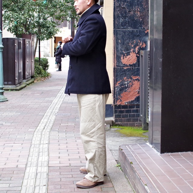 ジャケット・アウター US NAVY 30s 10Button P-Coat 1930s US NAVY 10 Button Pea Jacket / USN 刺繍タグ 10ボタン