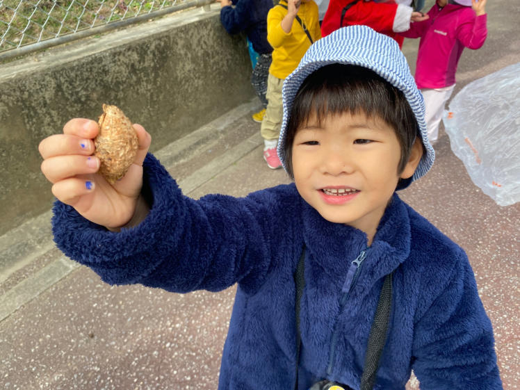 青空ようちえん〔週末〕森のクリスマス・クラフト(12/18)木の実や葉っぱがいっぱい詰まったクリスマスのリースを作ろう!長いツルをぐるぐる巻いてツリーもできた!_d0363878_22334876.jpg
