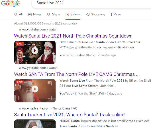 今や、サンタさんの生中継YouTube動画もあるんですね_b0007805_08392331.jpg