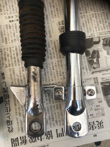 モンキー 油圧インナーフォークに交換 : ばいく日