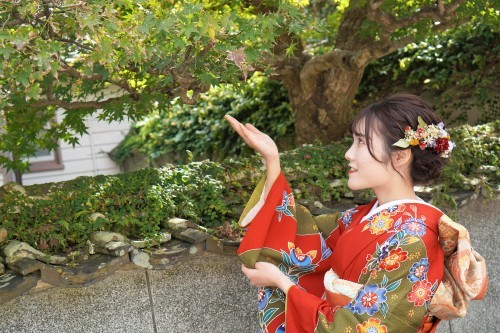 成人式前撮り　華やかな紅型☆_d0230676_10170667.jpg