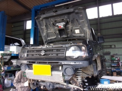 JB23Wジムニー ハンドルシミー修理中(≧∇≦*)_c0213517_16011343.jpg